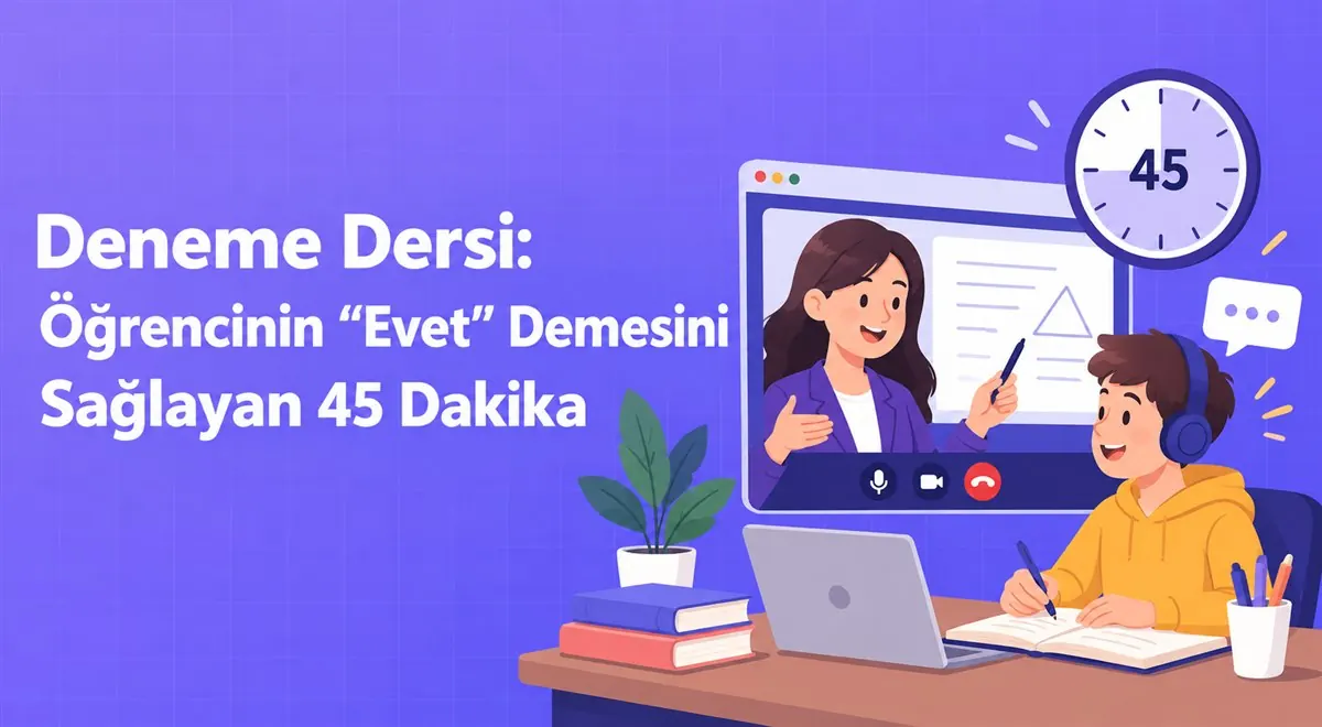 Deneme Dersi: Öğrencinin "Evet" Demesini Sağlayan 45 Dakika