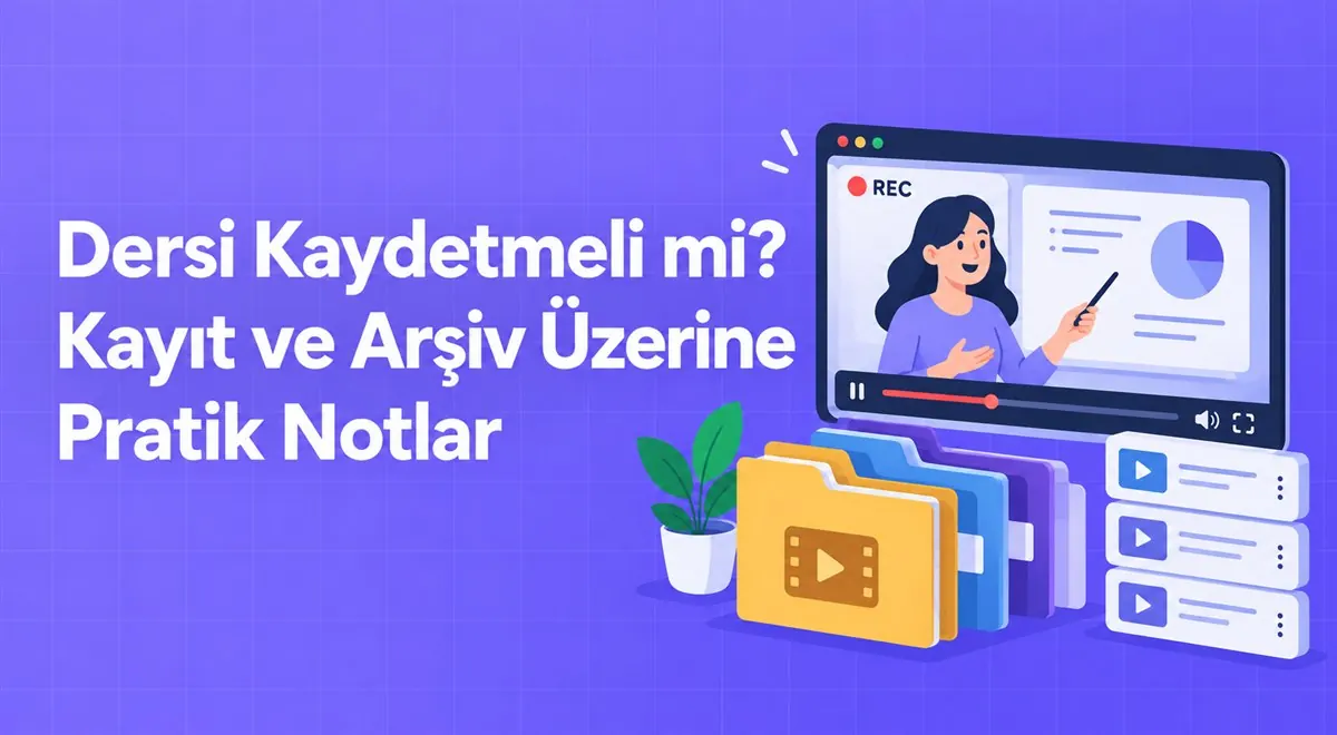 Dersi Kaydetmeli mi? Kayıt ve Arşiv Üzerine Pratik Notlar