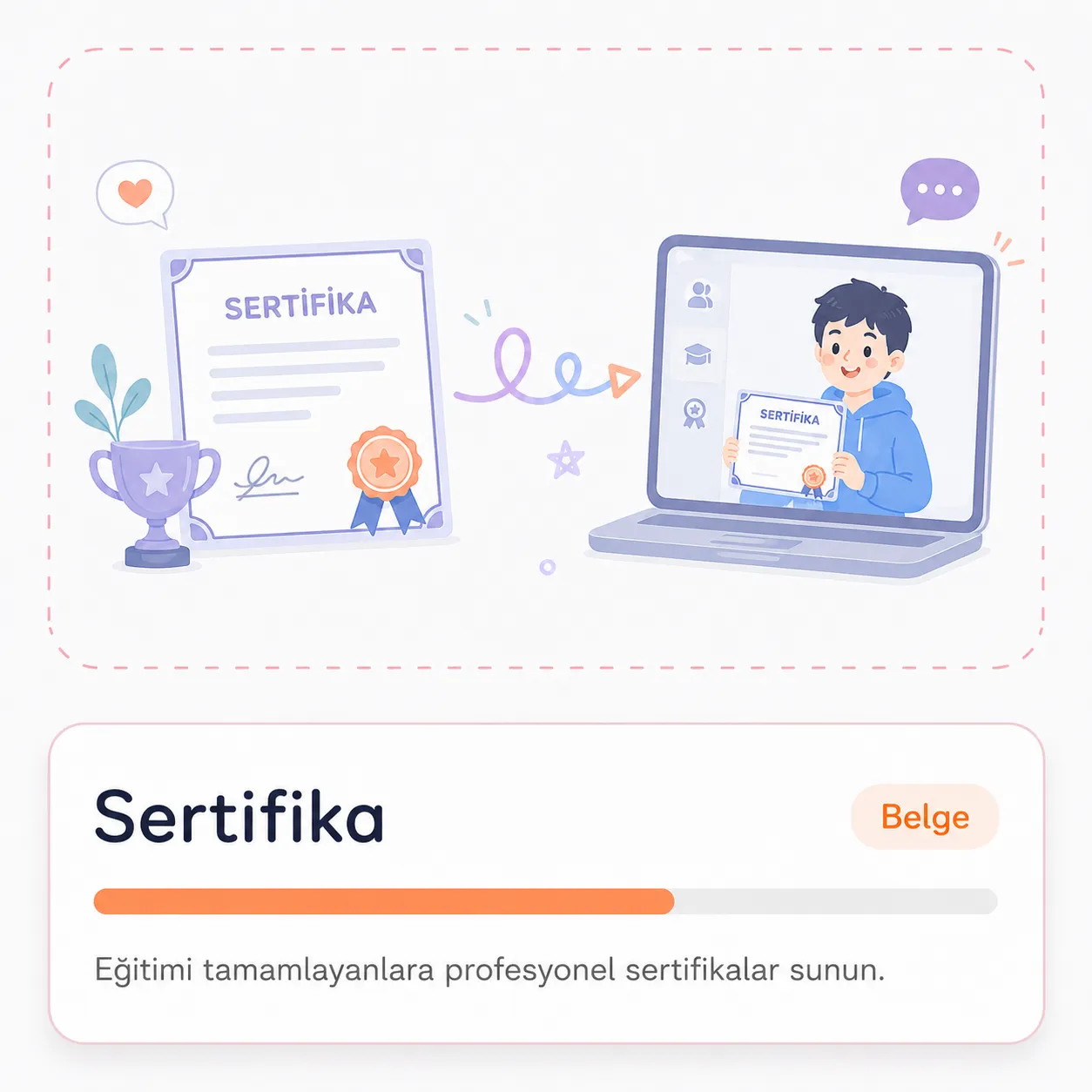 Öğrencilerinize Sertifika Verin